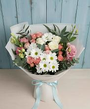 Букет цветов из:  Розы, Лизиантусы и Хризантемы в Воротынске