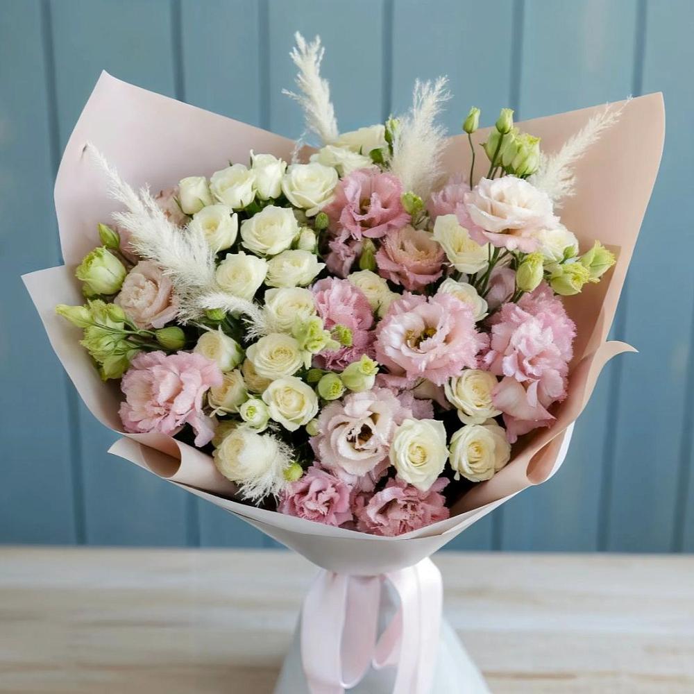 Букет цветов из: Альстромерии и Розы в Воротынске