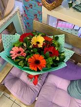 Букет цветов из:  Герберы, Хризантемы и Альстромерии #REPLACE_PRED# Воротынске