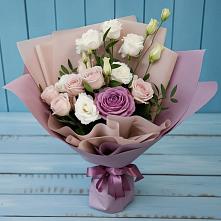 Букет цветов из:  Розы и Лизиантусы в Воротынске