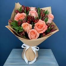 Букет цветов из:  Розы и Альстромерии в Воротынске