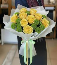 Букет цветов из:  Хризантемы и Розы #REPLACE_PRED# Воротынске