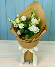 Букет цветов из:  Хризантемы и Лизиантусы в Воротынске