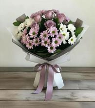 Букет цветов из:  Хризантемы и Розы в Воротынске