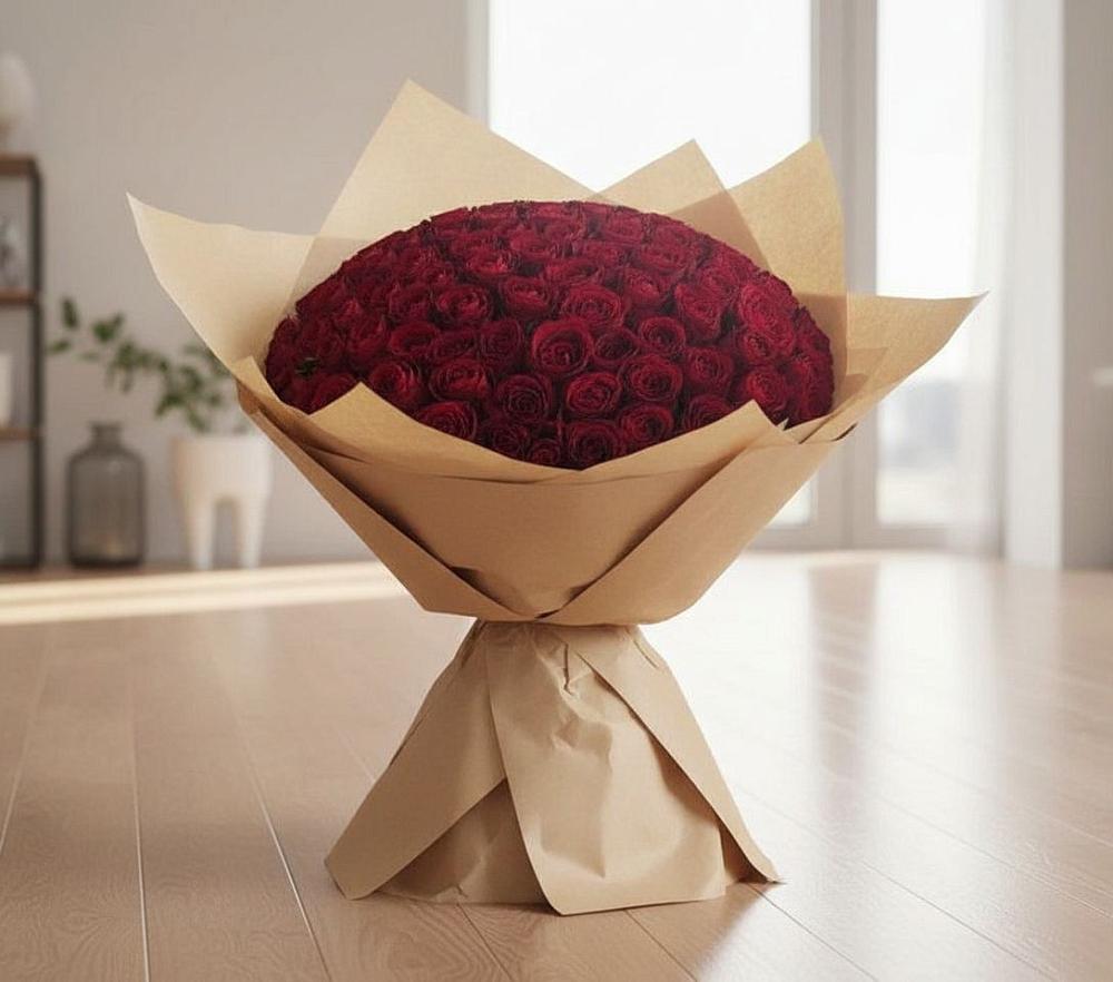 Букет 101 Красная роза в Воротынске