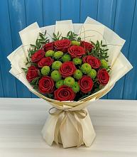 Букет цветов из:  Розы и Хризантемы в Воротынске