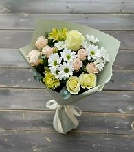 Букет цветов из:  Альстромерии, Розы и Хризантемы в Воротынске