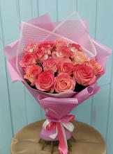 Букет 15 Розовых роз Равель в Воротынске