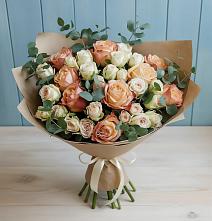Букет цветов из:  Альстромерии и Розы #REPLACE_PRED# Воротынске