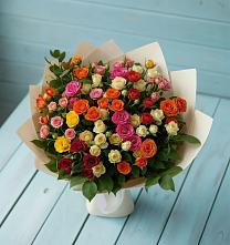 Букет Микс из разноцветных кустовых роз #REPLACE_PRED# Воротынске